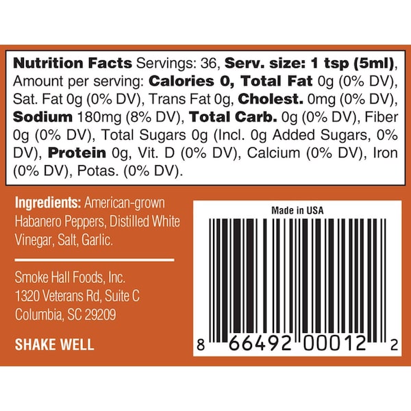 The Generals Hot Sauce The General's Hot Sauce All Natural Shock & Awe Sauce 6 oz - 0311-003