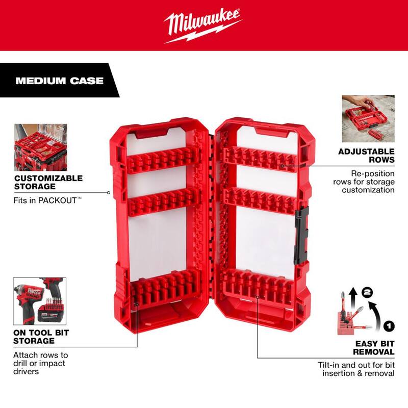 Set de puntas de desarmador Milwaukee SHOCKWAVE Impact Duty (45 piezas) con juego de 9 pulgadas de hojas y juego de 11 cuchillas de nitruro de carburo de antorcha - 48-32-4023-48-00-1788T