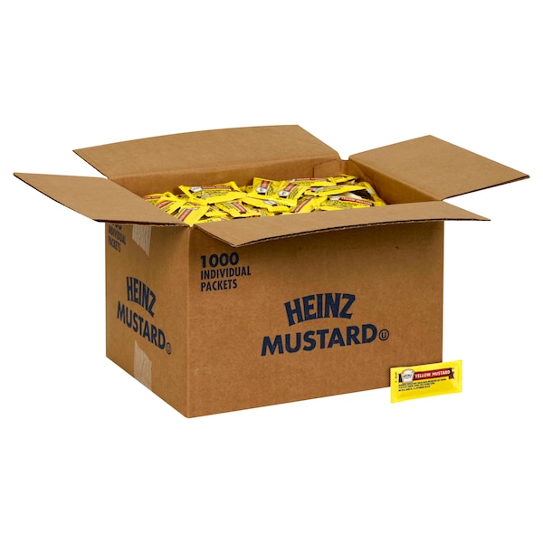 Heinz Heinz Single Serve Mustard .2 oz. Packet, PK1000 - 10013000530702