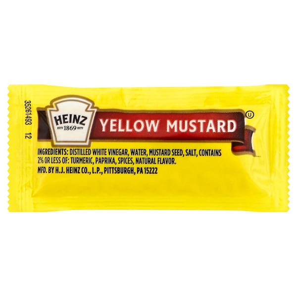 Heinz Heinz Single Serve Mustard .2 oz. Packet, PK1000 - 10013000530702