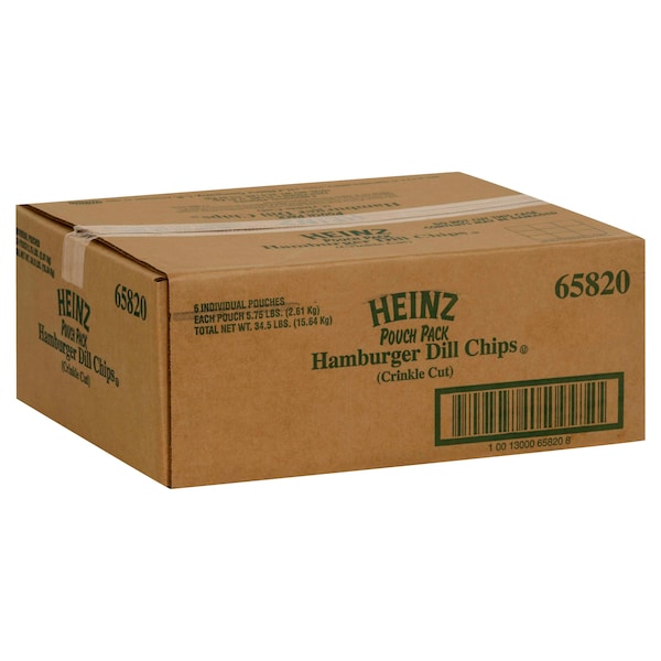Heinz Heinz Crinkle Cut Pickle Hamburger Chip 5.75lbs, PK6 - 10013000658208