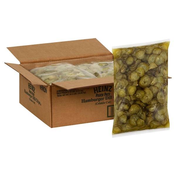 Heinz Heinz Crinkle Cut Pickle Hamburger Chip 5.75lbs, PK6 - 10013000658208