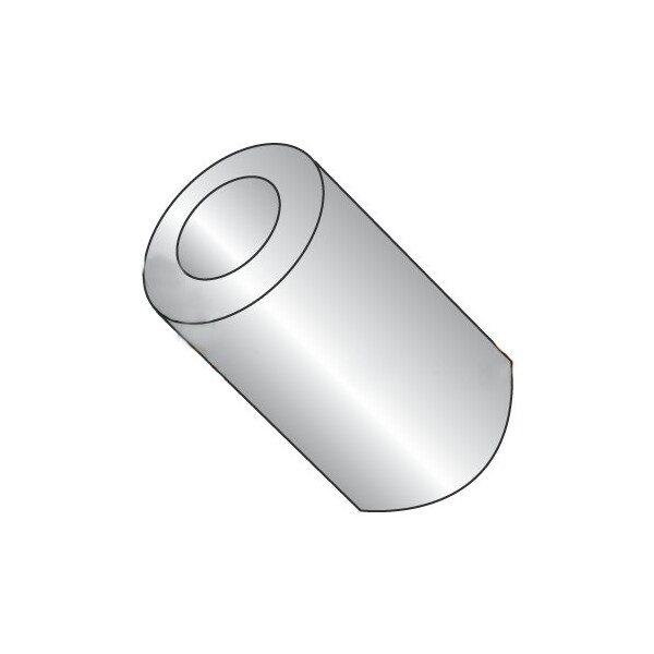 Newport Fasteners Round Spacer, #10 Screw Size, Plain Stainless Steel, 15/16 in Overall Lg, 0.192 in Inside Dia - 129581