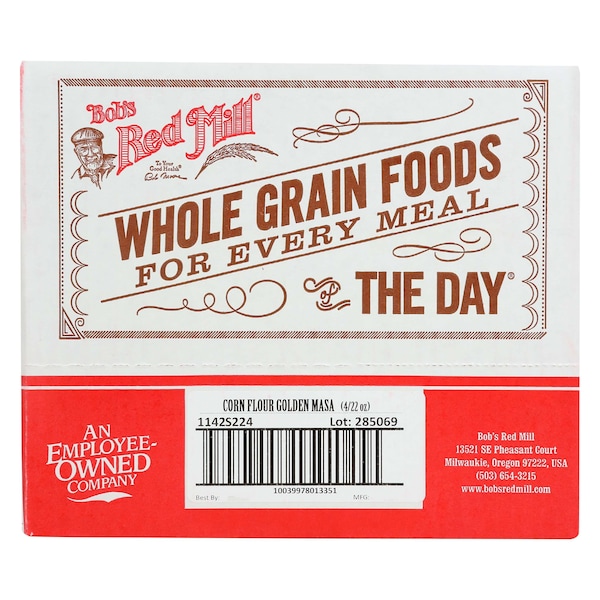 Bobs Red Mill Natural Foods Bob's Red Mill Golden Corn Flour Masa Harina 22 oz. Pouches, PK4 - 1142S224