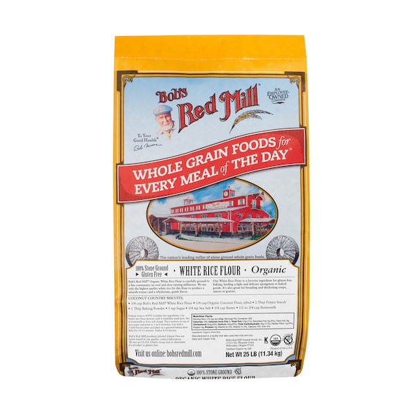 Bobs Red Mill Natural Foods Bob's Red Mill Organic White Rice Flour 25lbs - 6063B25