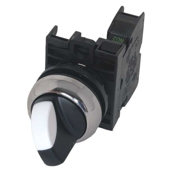 Interruptor selector Eaton no iluminado, Al, 1NA, negro - M22M-WKV-K10