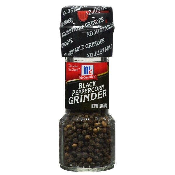 Mccormick McCormick Black Peppercorn Grinder 1.24 oz. Grinder, PK36 - 900033010