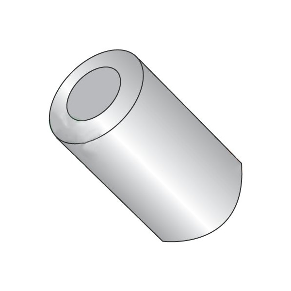 Newport Fasteners Round Spacer, #14 Screw Size, Plain Aluminum, 7/8 in Overall Lg, 0.252 in Inside Dia, 1000 PK - 243336