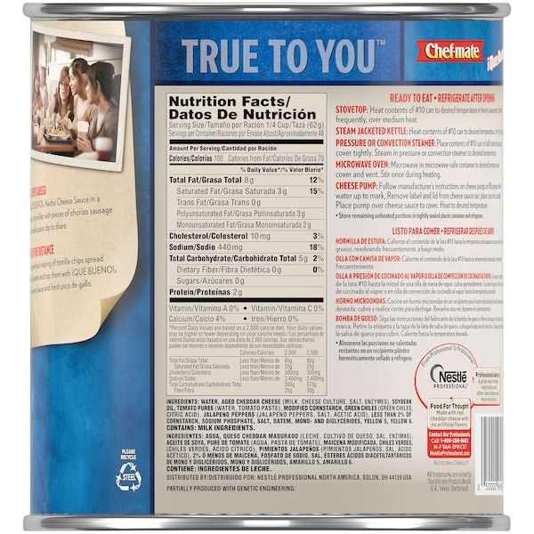 Chef-Mate Chef-Mate Que Bueno Nacho Cheese Sauce 106 oz., PK6 - 10050000969620