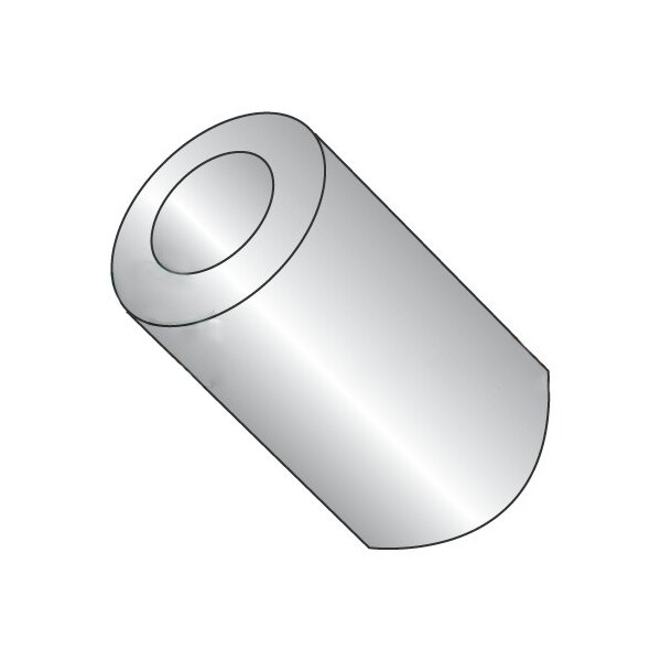 Newport Fasteners Round Spacer, #4 Screw Size, Nickel Plated Brass, 5/8 in Overall Lg, 0.114 in Inside Dia, 500 PK - 946875