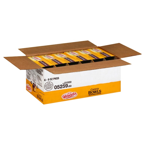 Velveeta Dinner Macaroni & Cheese Bacon Bowl 9 oz., PK6 - 10021000052599