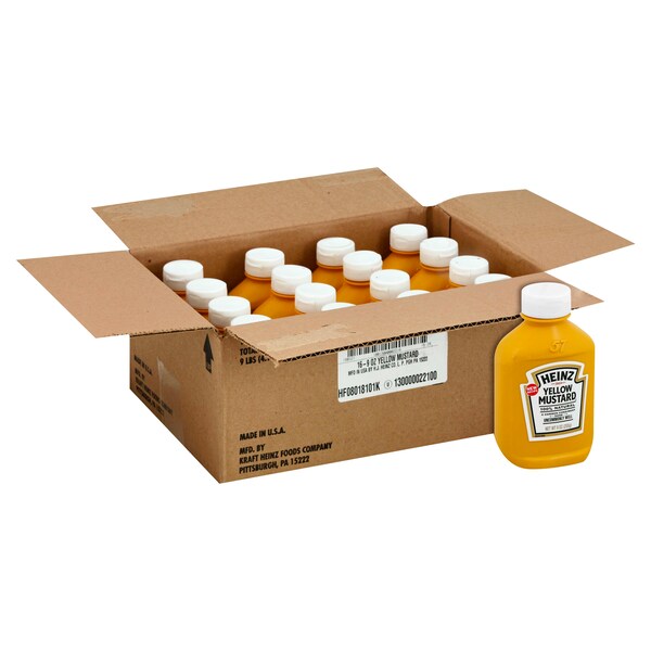 Heinz Heinz Forever Full Yellow Plastic Squeeze Mustard 9 oz. Bottle, PK16 - 10013000002216