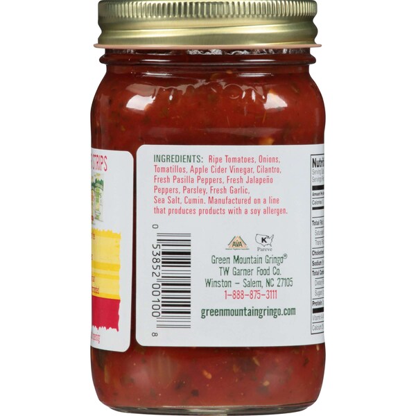 Green Mountain 16 oz. Green Mountain Gringo Mild Salsa, PK12 - 2.00100