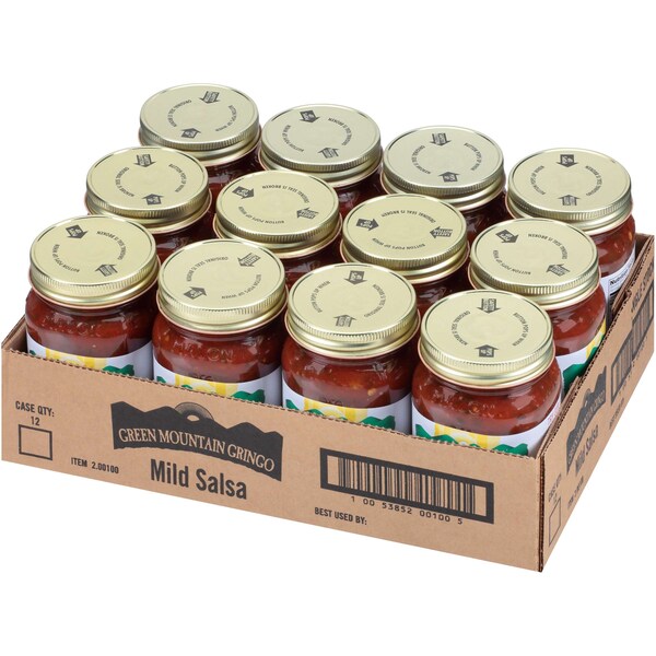 Green Mountain 16 oz. Green Mountain Gringo Mild Salsa, PK12 - 2.00100