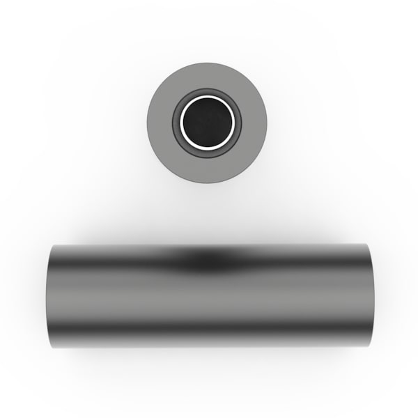 Raf Round Spacer, Steel, 3/8 in Overall Lg, 0.252 in Inside Dia - 1219-25-S