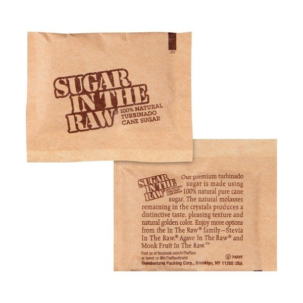 Smuckers Sugar In The Raw, Natural, 4.5 g Packs, Dispenser, 200/BX, 200PK - SMU50319
