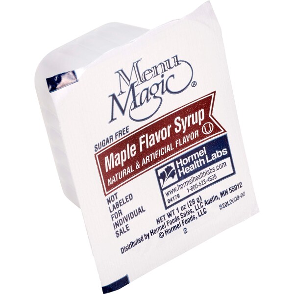 Menu Magic Menu Magic Single Serve Sugar Free Maple Flavor Syrup, PK100 - 04179