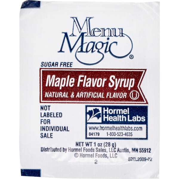 Menu Magic Menu Magic Single Serve Sugar Free Maple Flavor Syrup, PK100 - 04179
