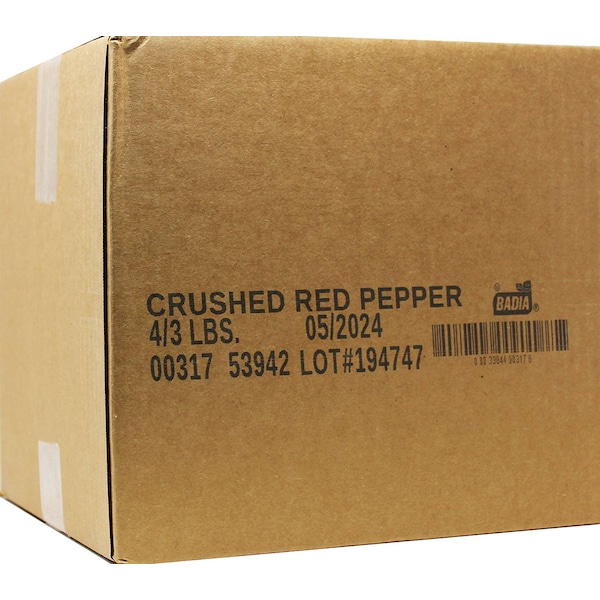 Badia Badia Pepper Red Crushed 3lbs Bottle, PK4 - 00033844903176