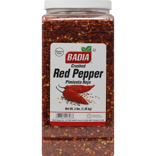 Badia Badia Pepper Red Crushed 3lbs Bottle, PK4 - 00033844903176