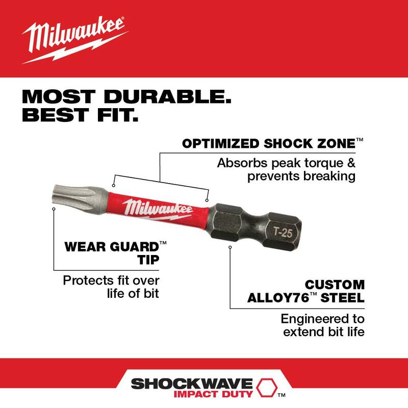 Juego de puntas de destornillador de aleación de acero para impacto SHOCKWAVE de Milwaukee con juego de sierras coronas bi-metálicas Hole Dozer de uso general (83 piezas) - 48-32-4497-49-22-4020.