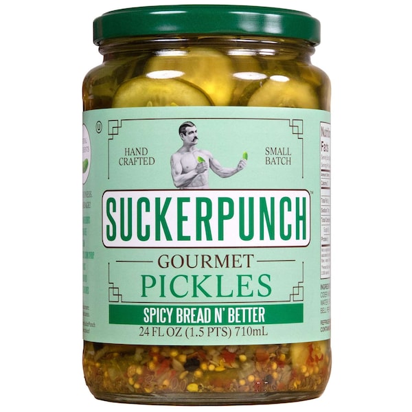 Sucker Punch Spicy Bread N Better Pickle 24 oz., PK6 - SPPCB-6082