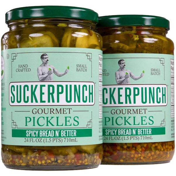 Sucker Punch Spicy Bread N Better Pickle 24 oz., PK6 - SPPCB-6082