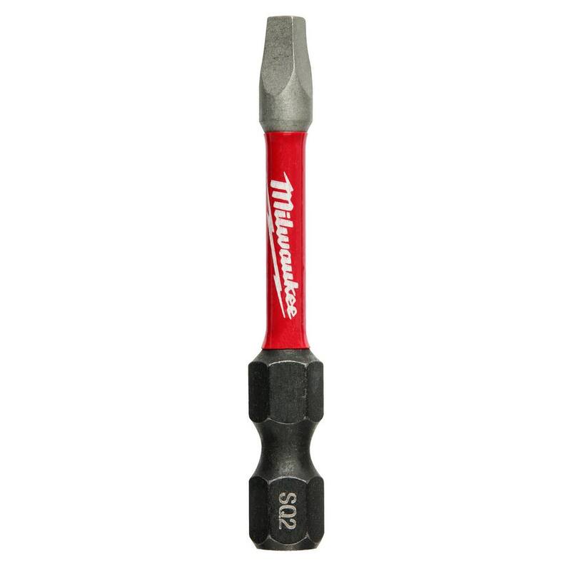 Milwaukee SHOCKWAVE Impact Duty 2 in. Square #2 Alloy Steel Screw Driver Bit (Paquete de 15 piezas) - 48-32-5010