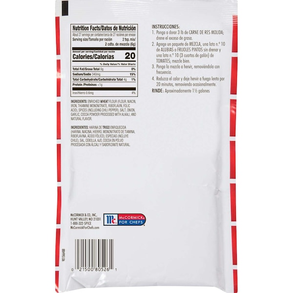 Lawrys Lawry's Chili Seasoning Mix 5.7 oz. Bag, PK6 - 2150080526