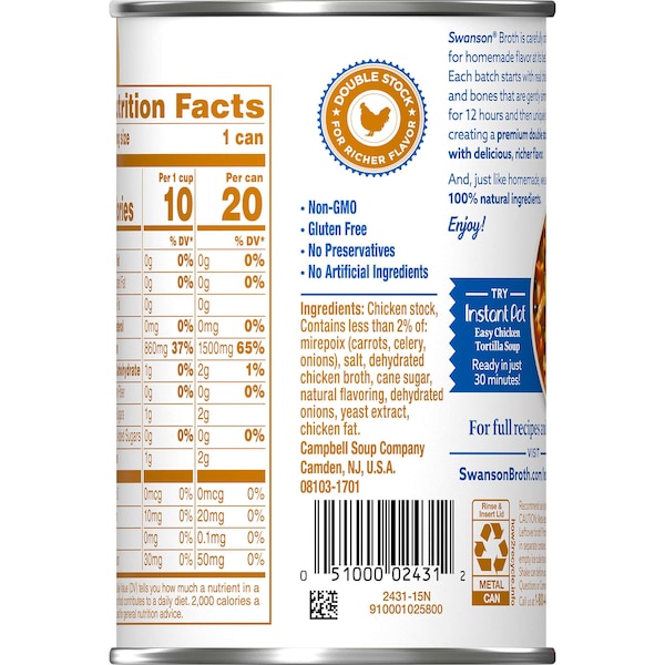 Swanson Soup Chicken Broth 14.5 oz., PK24 - 000002431
