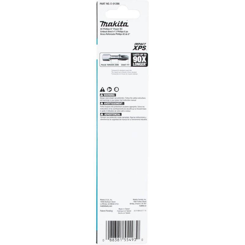 Makita IMPACT XPS #2 Phillips 6 in. Power Bit - E-01286

Makita IMPACT XPS #2 Phillips 6 pulgadas Power Bit - E-01286