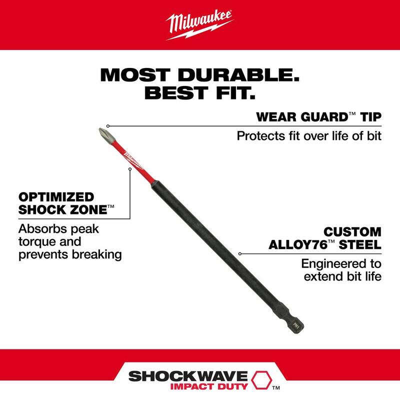 Milwaukee SHOCKWAVE Impact Duty 6 in. Punta de destornillador de acero de aleación Torx T25 (1 pieza) - 48-32-4810