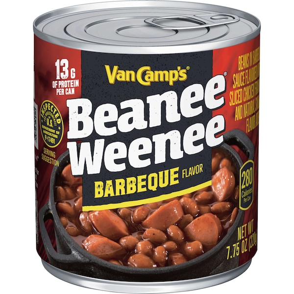 Van De Kamps Van Camp's Barbeque Beanee Weenee BBQ Beans & Hot Dogs 7.75 oz., PK24 - 5200031247