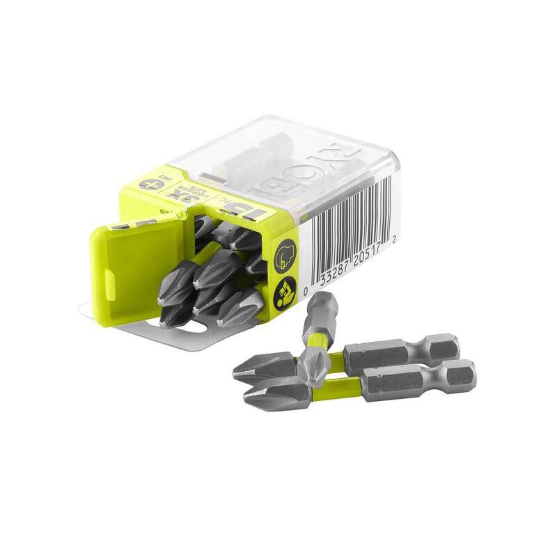 Juego de puntas de impacto a granel de 2 pulgadas de RYOBI (15 piezas) - A961503