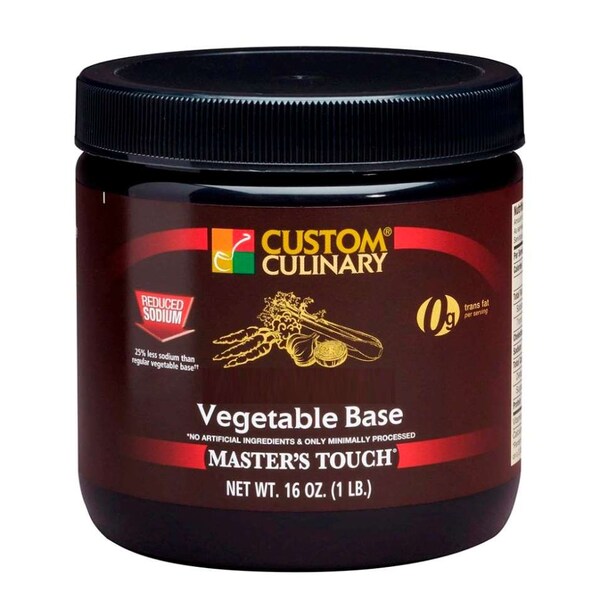 Masters Touch All Natural Reduced Sodium Added Vegan Vegetable Base 1lbs, PK6 - 52001ECFP