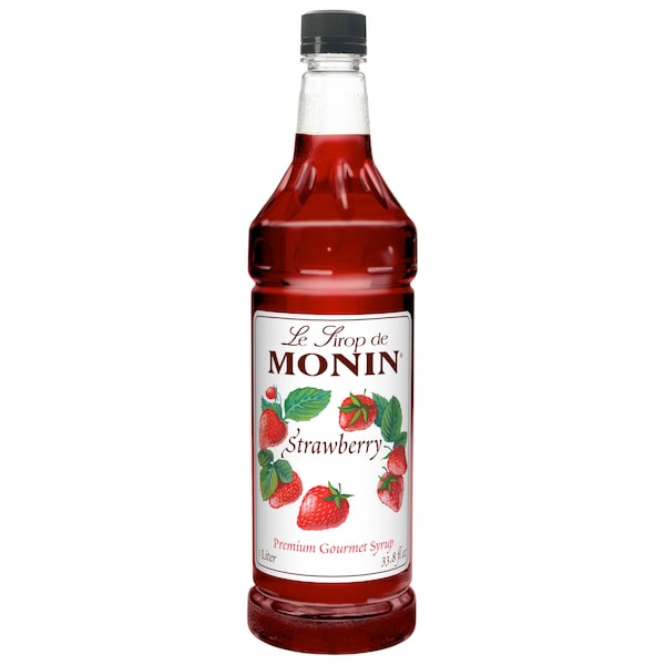 Monin Monin Kosher Strawberry 1 Liter Bottle, PK4 - M-FR042F
