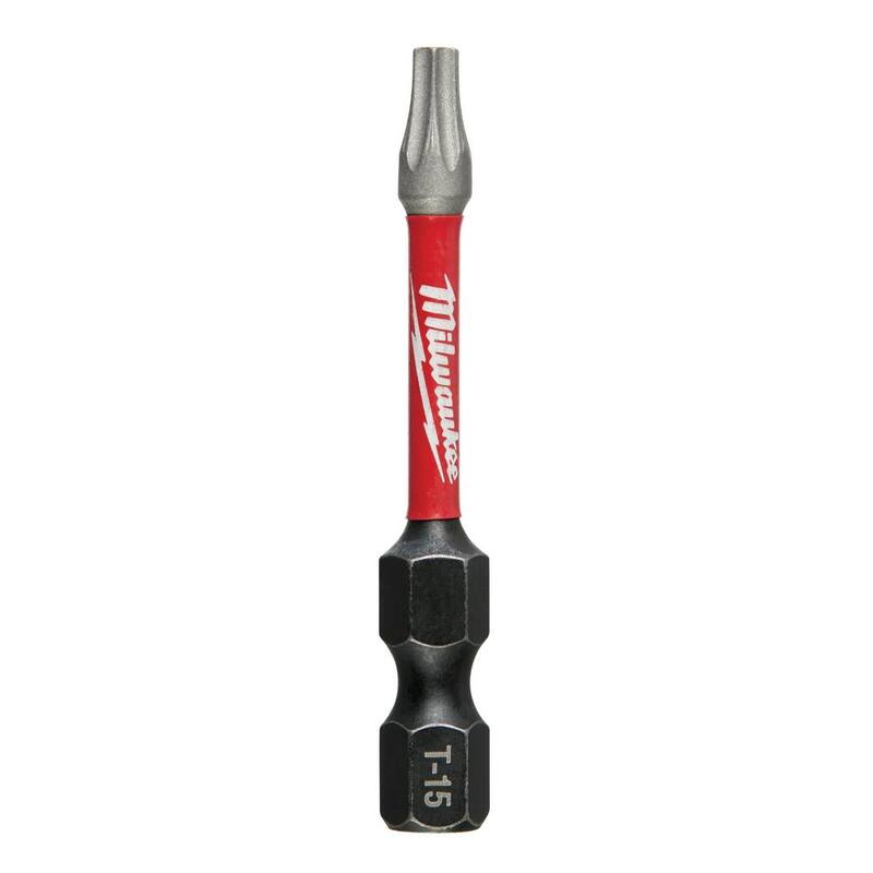 Milwaukee SHOCKWAVE Impact Duty 2 in. T15 Torx Alloy Steel Screw Driver Bit (Paquete de 2) - 48-32-4983
