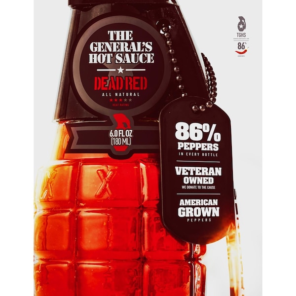 The Generals Hot Sauce The General's Hot Sauce All Natural Dead Red Sauce 6 oz - 0311-001