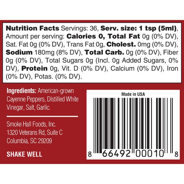 The Generals Hot Sauce The General's Hot Sauce All Natural Dead Red Sauce 6 oz - 0311-001