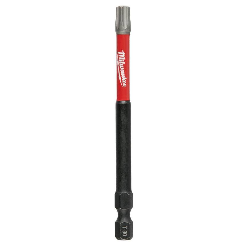 Milwaukee SHOCKWAVE Impact Duty 3-1/2 pulgadas T30 Torx punta de destornillador de acero de aleación (paquete de 2) - 48-32-4680
