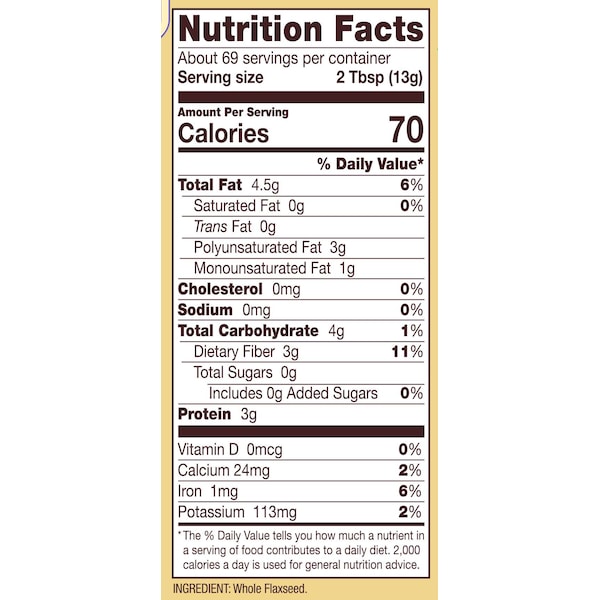 Bobs Red Mill Natural Foods Bob's Red Mill Gluten Free Flaxseed Meal 32 oz. Bag, PK4 - 1235S324
