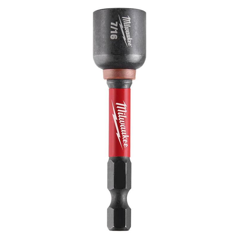 Milwaukee SHOCKWAVE Impact Duty 7/16 pulg. x 2-9/16 pulg. Driver de Tuerca Magnética de Acero de Aleación (1 paquete) - 49-66-4536