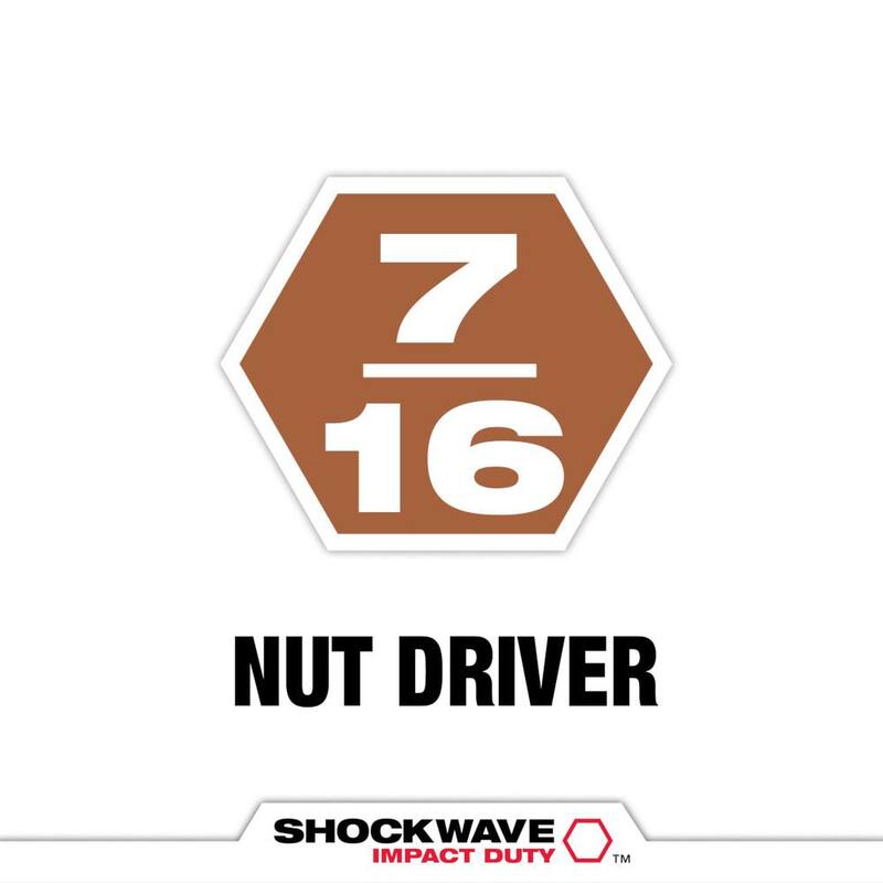 Milwaukee SHOCKWAVE Impact Duty 7/16 pulg. x 2-9/16 pulg. Driver de Tuerca Magnética de Acero de Aleación (1 paquete) - 49-66-4536