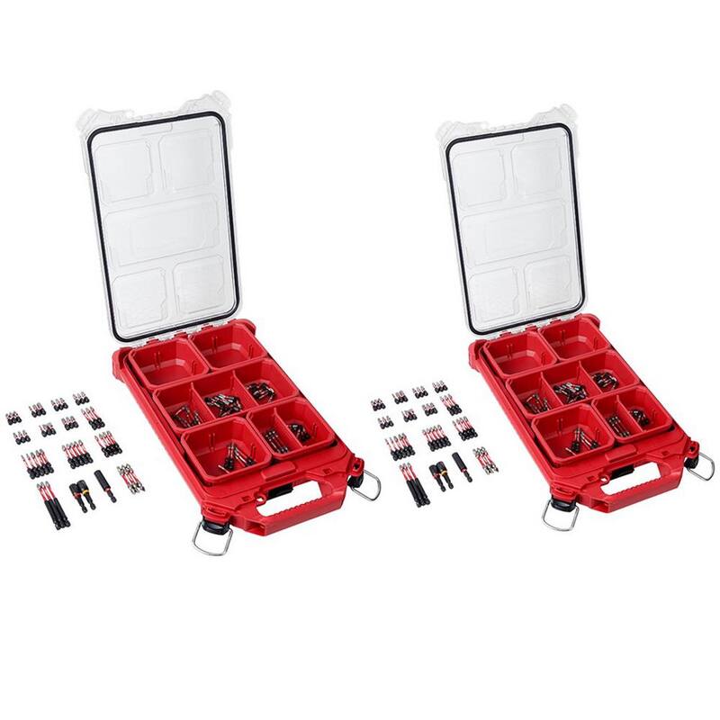 Juego de puntas de destornillador de acero aleado Milwaukee SHOCKWAVE Impact Duty con estuche PACKOUT (200 piezas) - 48-32-4082-48-32-4082