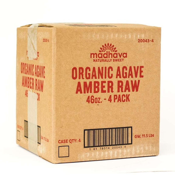 Madhava Madhava Organic Amber Raw Agave 46 oz., PK4 - 20046-4