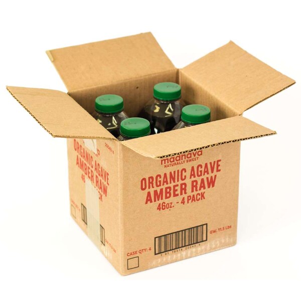 Madhava Madhava Organic Amber Raw Agave 46 oz., PK4 - 20046-4
