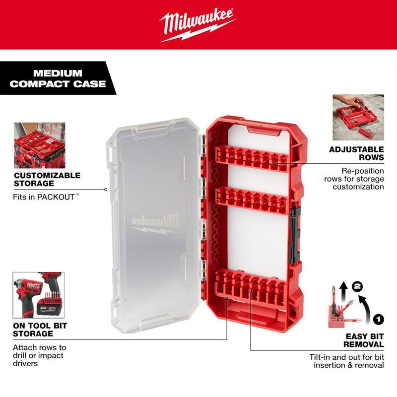 Juego de puntas de destornillador de acero de aleación Shockwave Impact Duty de Milwaukee con juego de brocas de titanio (105 piezas) - 48-32-5155-48-89-4670