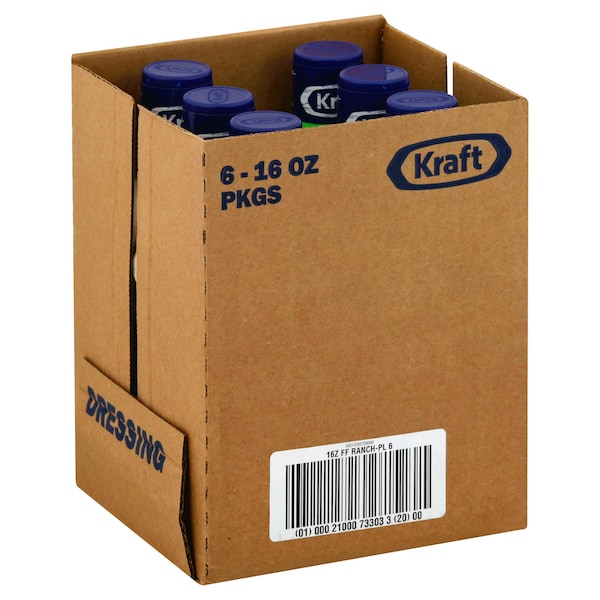 Kraft Kraft Fat Free Ranch Dressing 16 fl. oz. Bottles, PK6 - 00021000733033