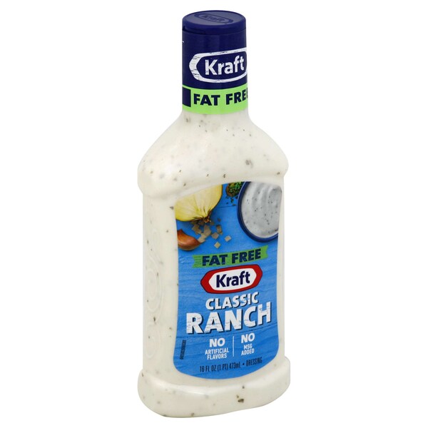 Kraft Kraft Fat Free Ranch Dressing 16 fl. oz. Bottles, PK6 - 00021000733033