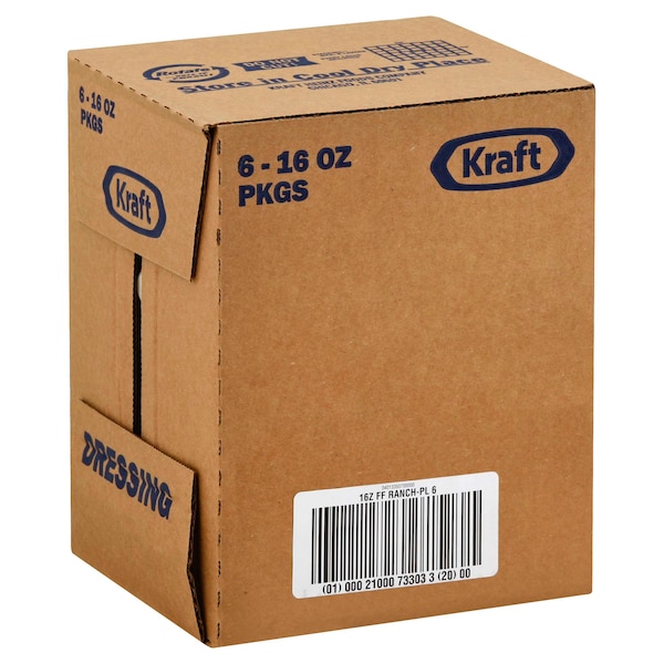 Kraft Kraft Fat Free Ranch Dressing 16 fl. oz. Bottles, PK6 - 00021000733033